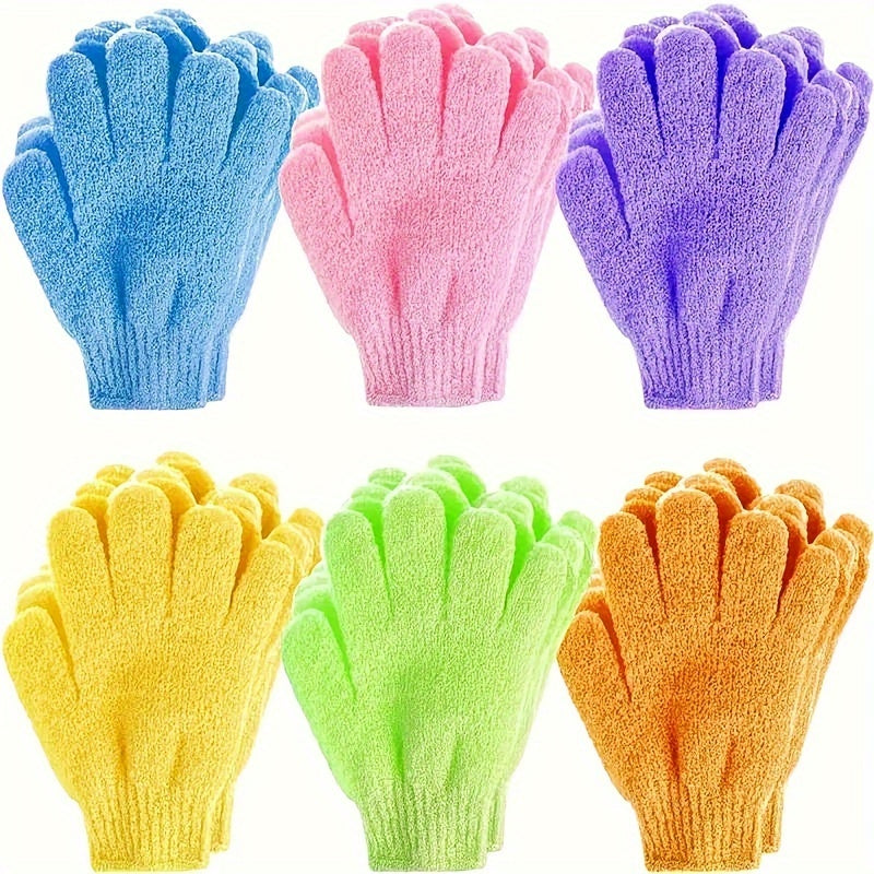 3/6pcs Bathing Gloves, Bath Towels, Double-sided Massage Gloves for Mud and Back Scrubbing