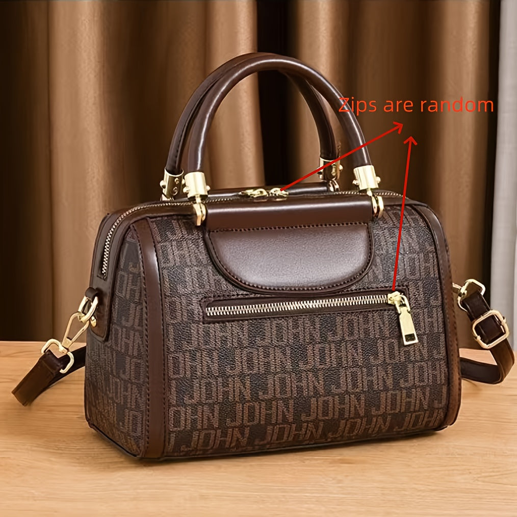 Handbag For Women, Boston Tote, Fashionable All-Match Shoulder Bag, PU Leather Crossbody Purse For Mothers