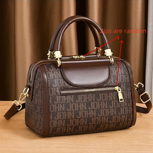 Handbag For Women, Boston Tote, Fashionable All-Match Shoulder Bag, PU Leather Crossbody Purse For Mothers