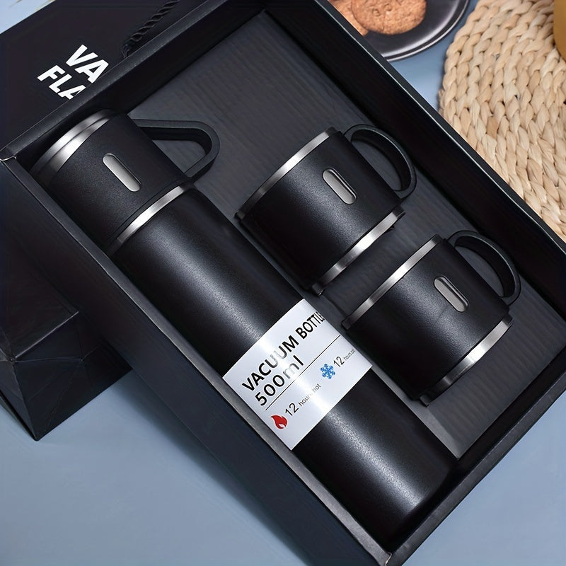 16.9oz Stainless Steel Insulated Tumbler with Lid - Vacuum Flask for Hot and Cold Drinks, Perfect for Coffee, Tea & Water Bottle, for Return School