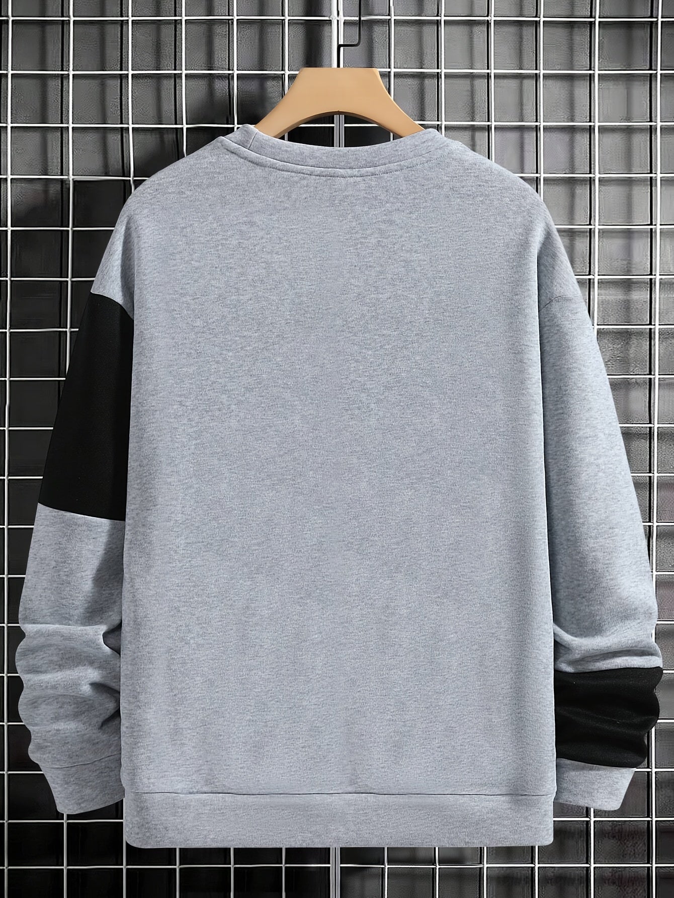 Men's Color Block Comfy Pullover Sweatshirt, Stylish Long Sleeve Tee, Casual Trendy Top For Spring & Autumn Daily Life