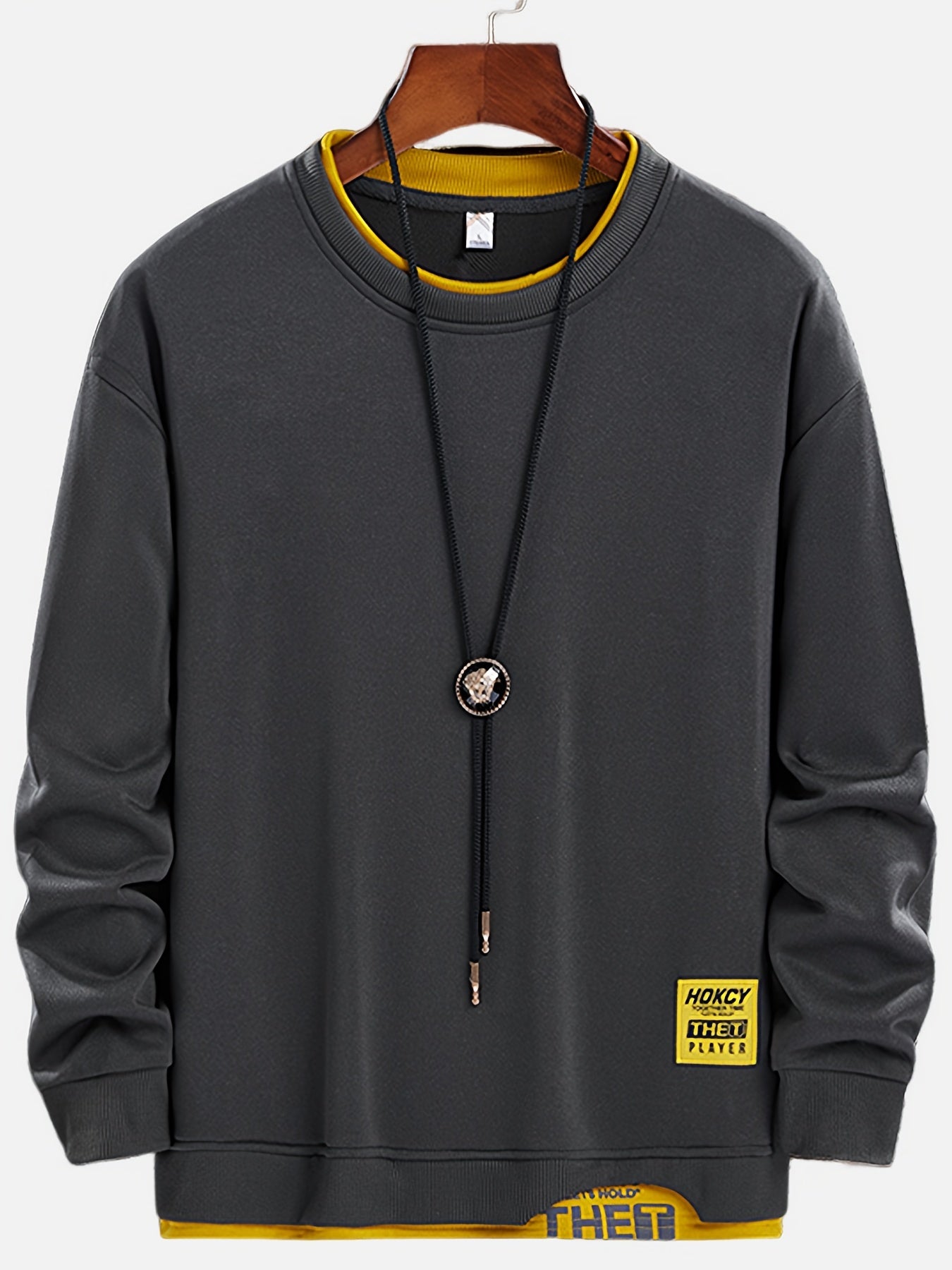 Men's Round Neck Long Sleeve Sports Shirt, Casual Outfit, Stylish Pullover, Men's Clothing For Spring, Autumn, And Winter, Men's Autumn Sports Casual Sweatshirt