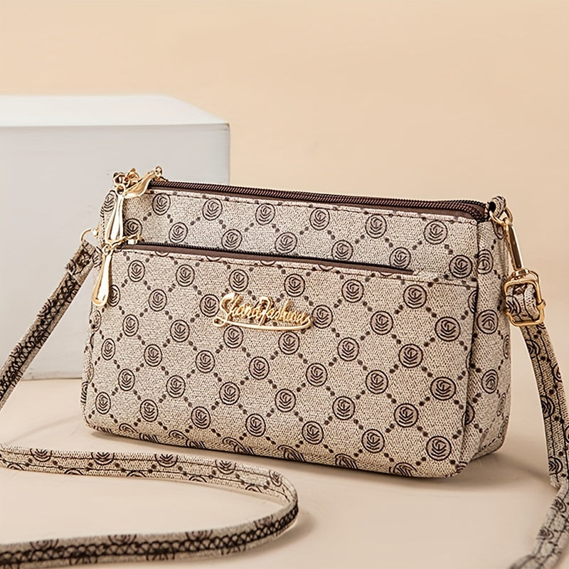Designer Bags Replica Luxury 2023 Shoulder Bag for Women New Fashion Double Zipper Crossbody Bag Multi-smooth Zipper Pocket