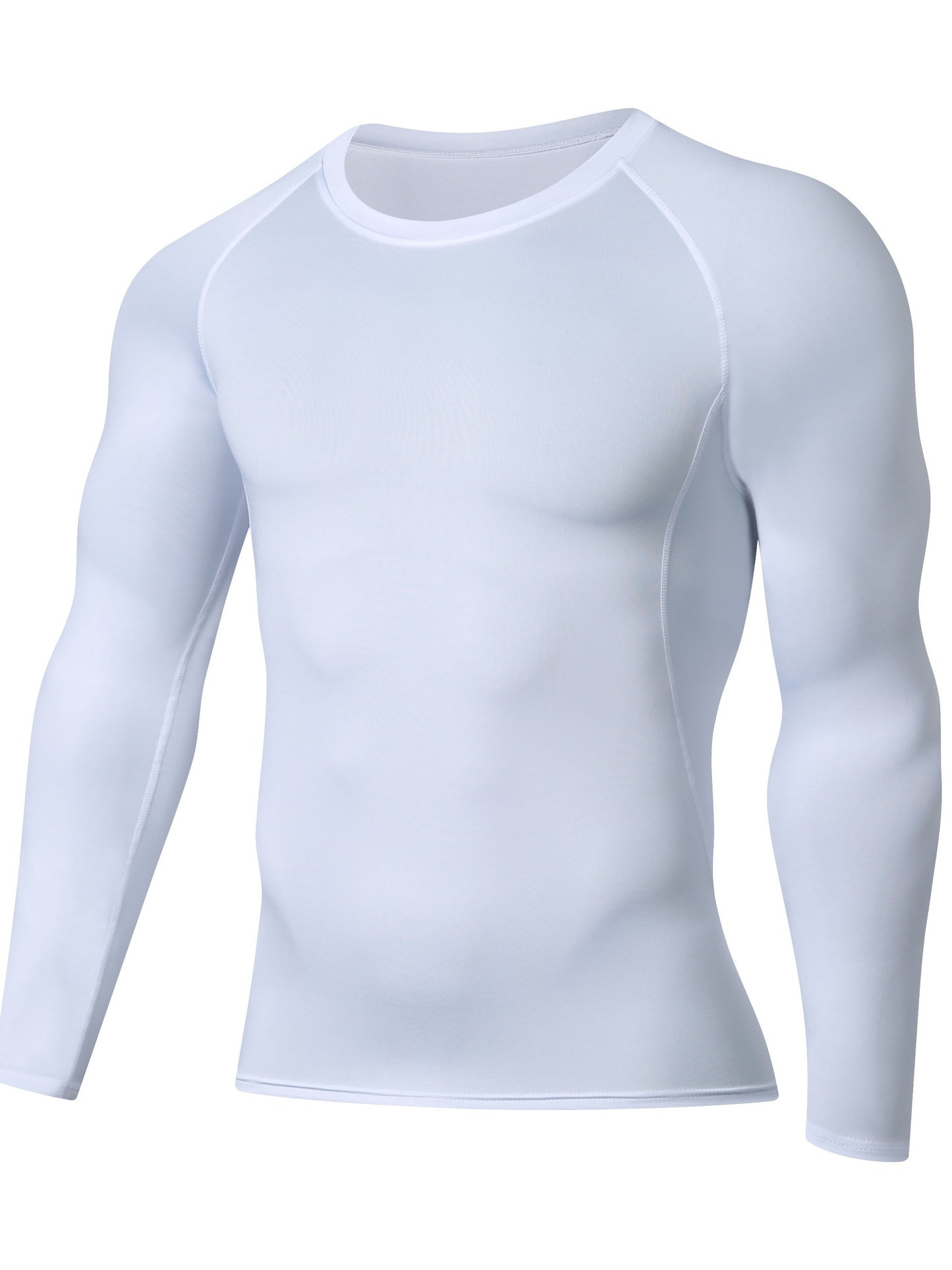 Men's Athletic Compression Long Sleeve Shirt, Quick-Dry Performance Top, Breathable Sportswear, Running Gym Fitness Gear