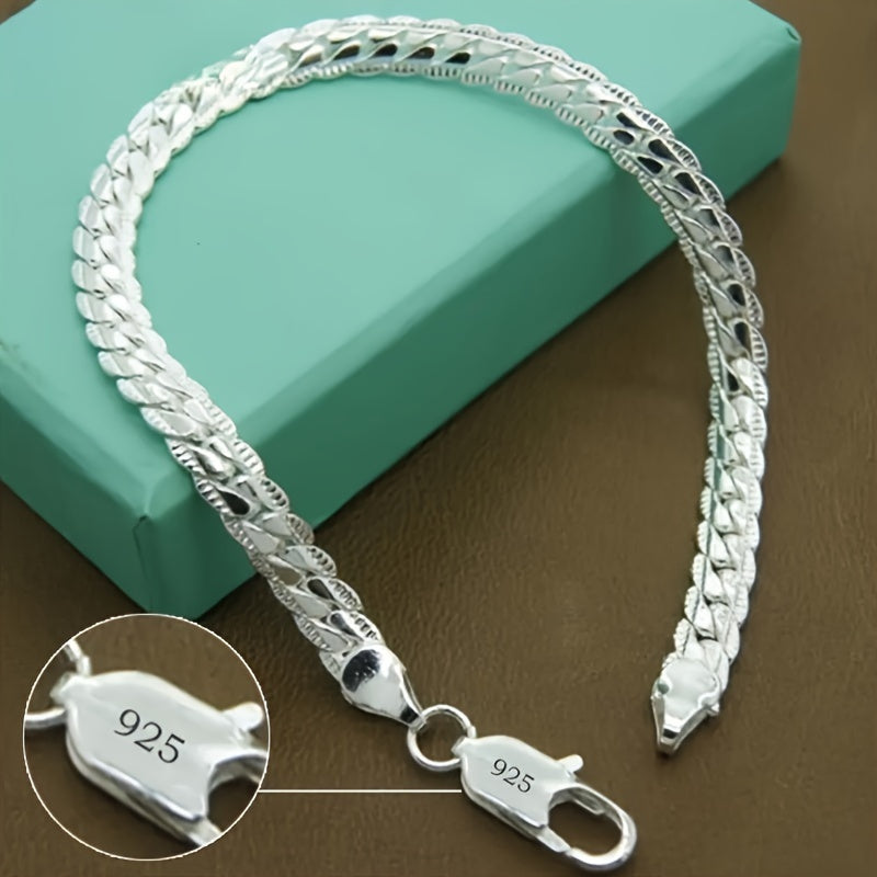 Elegant 925 Sterling Silvery Bracelet - Perfect Gift for Weddings, Engagements & Special Occasions