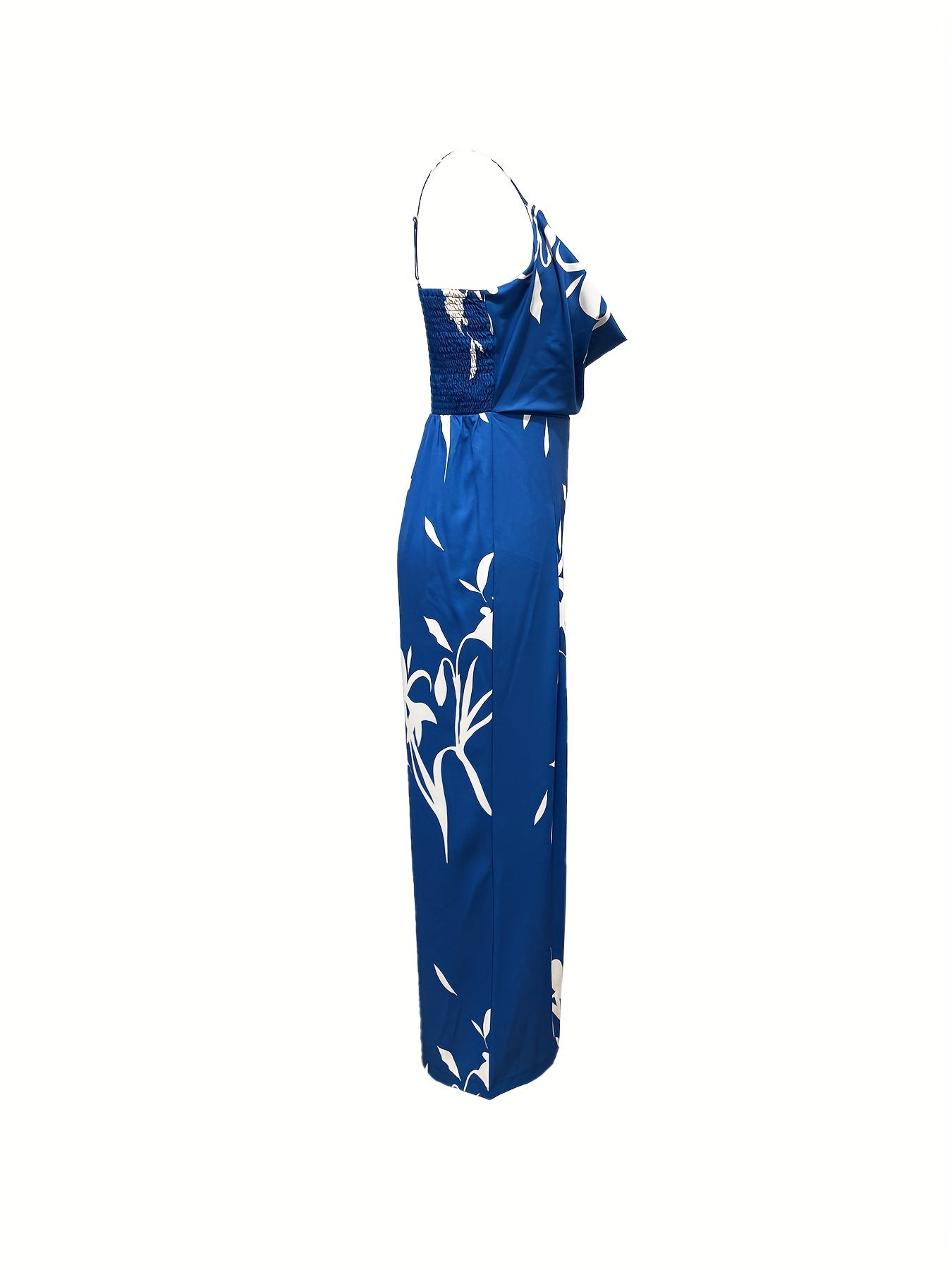 Floral Print Cami Jumpsuit, Elegant Sleeveless Wide Leg Jumpsuit For Spring & Summer, Women's Clothing