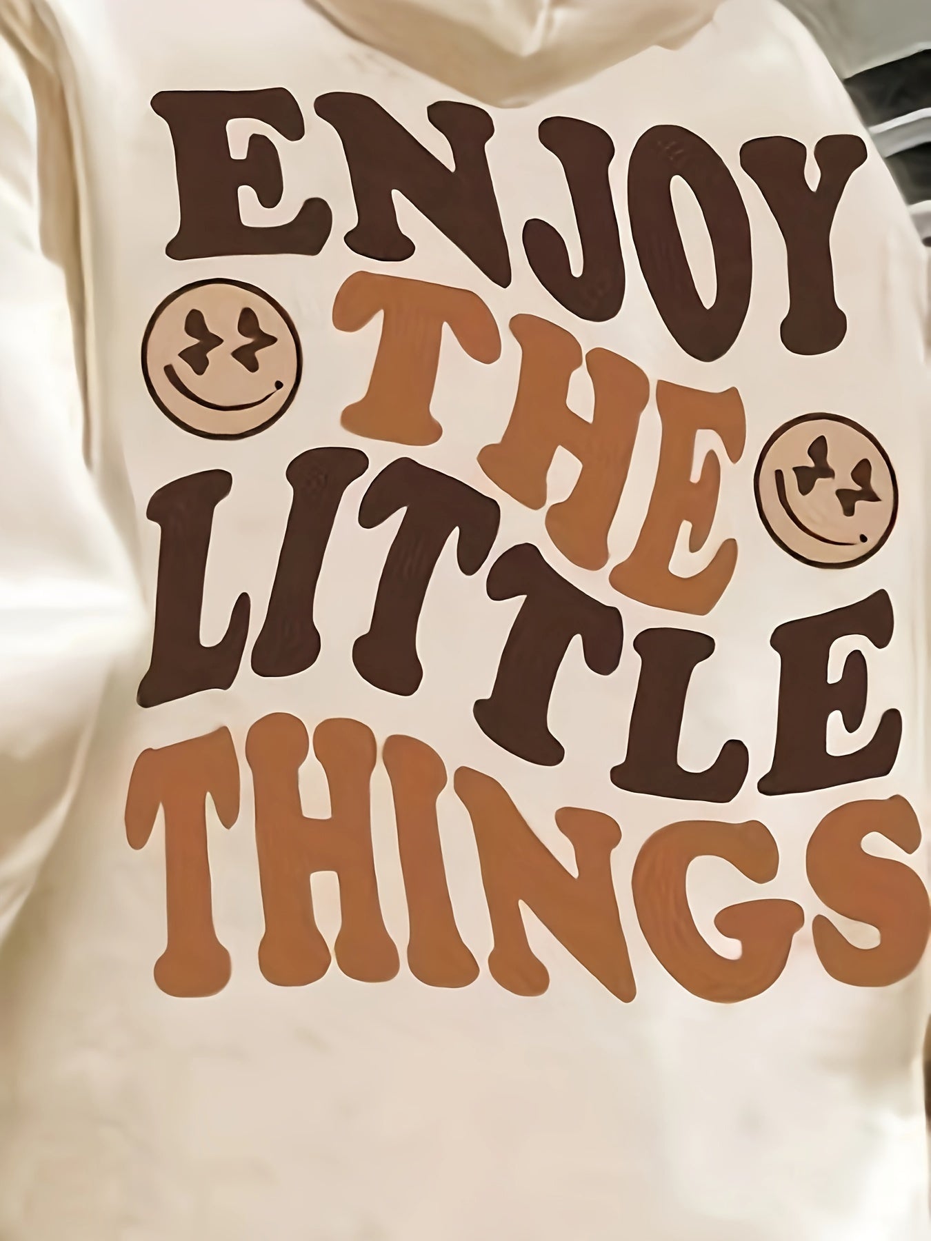 Men's Enjoy The Little Things Graphic Print Hoodie With Kangaroo Pocket, Casual Long Sleeve Hooded Sweatshirt For Fall Winter Outdoor