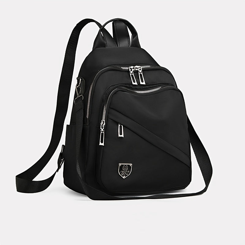 Multi-Purpose Women's Backpack, Nylon Large Capacity Bag, Fashionable Classic Design Bag With Multiple Compartments And Adjustable Straps