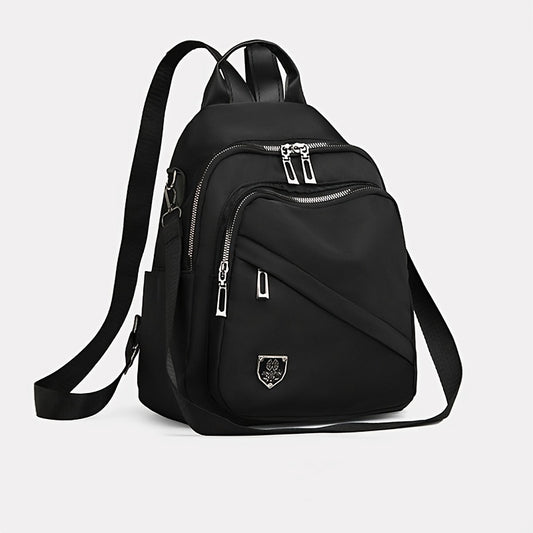 Multi-Purpose Women's Backpack, Nylon Large Capacity Bag, Fashionable Classic Design Bag With Multiple Compartments And Adjustable Straps