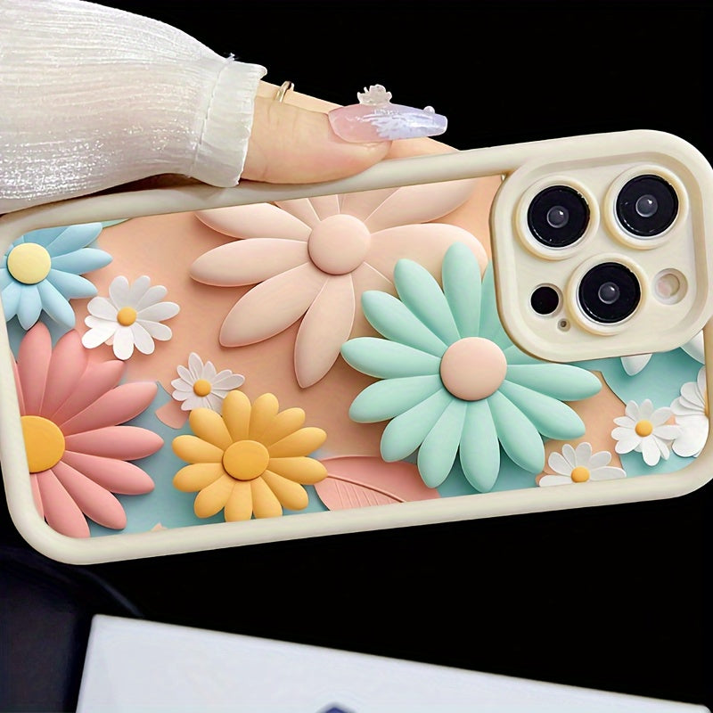 High Bamboo Shell White Full Screen Pink Flower TPU Anti-Fall Protective Case for Apple Iphone6/7/8/X/Xs/Xr/Xs Max/11/12/13/14/15Pro Max