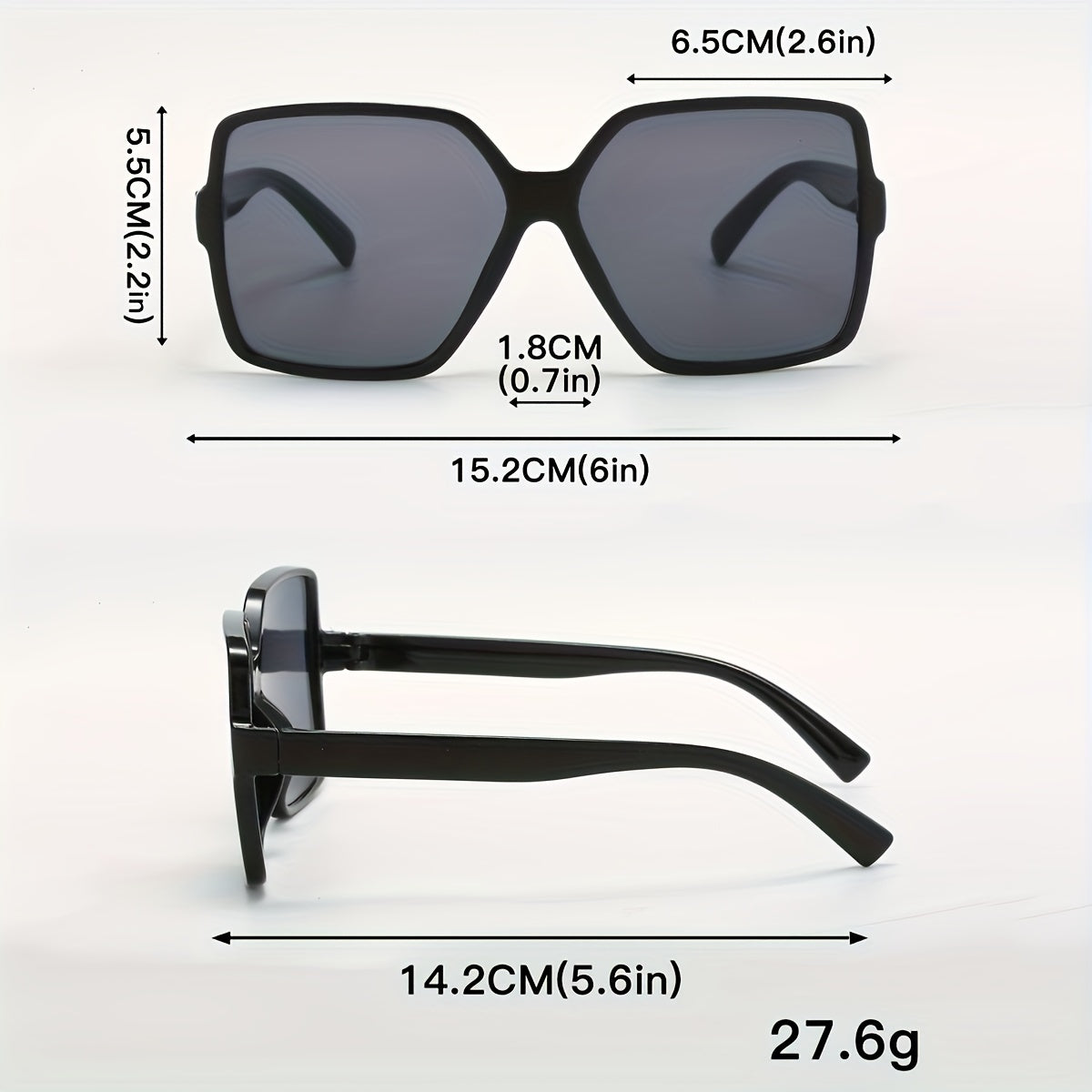 Oversized PC Frame Fashion For Women Men Anti Glare Sun Shades Glasses For Driving Beach Travel