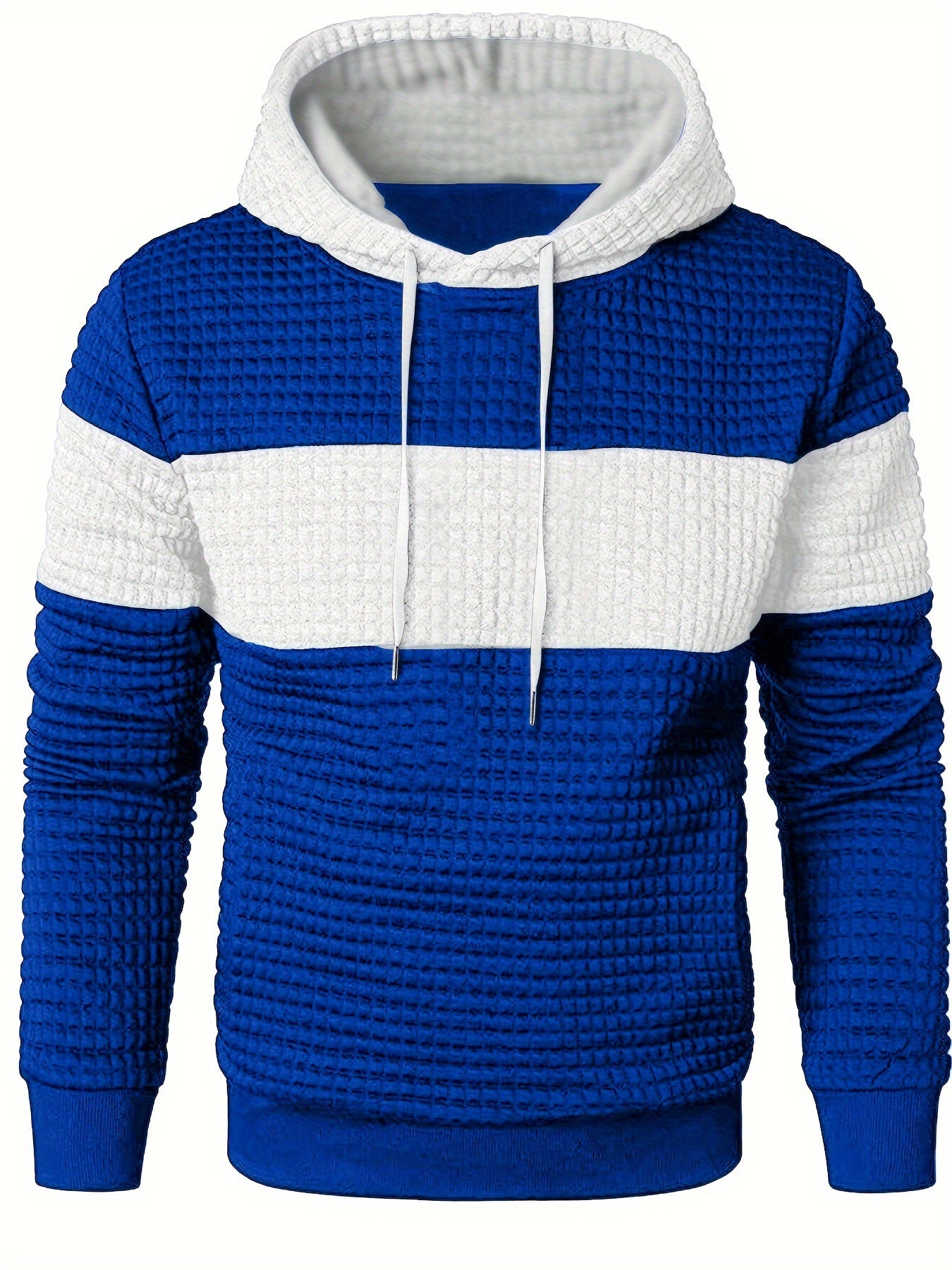 Men's Color Block Hooded Sweatshirt, Comfortable And Causal Top, Fall/Winter Fashion Pullover