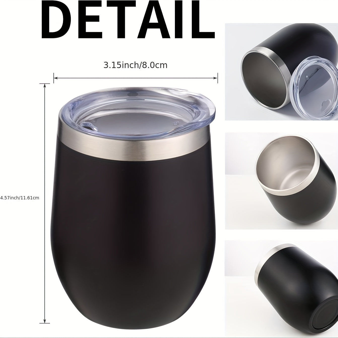 12oz Stainless Steel Insulated Tumbler with Lid and Straw - Vacuum Flask Travel Coffee Mug - Durable Thermal Cup for Hot and Cold Drinks - Available in Multiple Colors