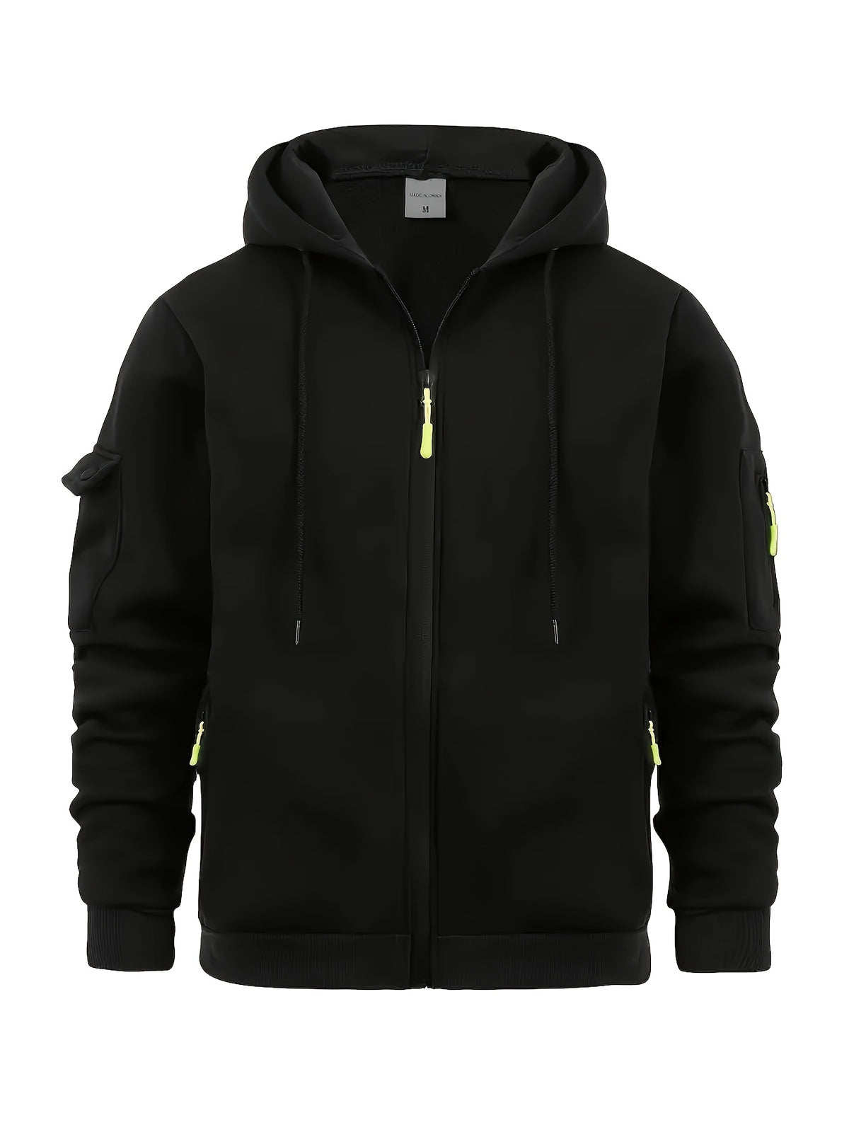 Men's Casual Hooded Jacket - Zip-Up, Polyester, Machine Washable - Perfect for Outdoor Sports & Leisure, Spring/Fall