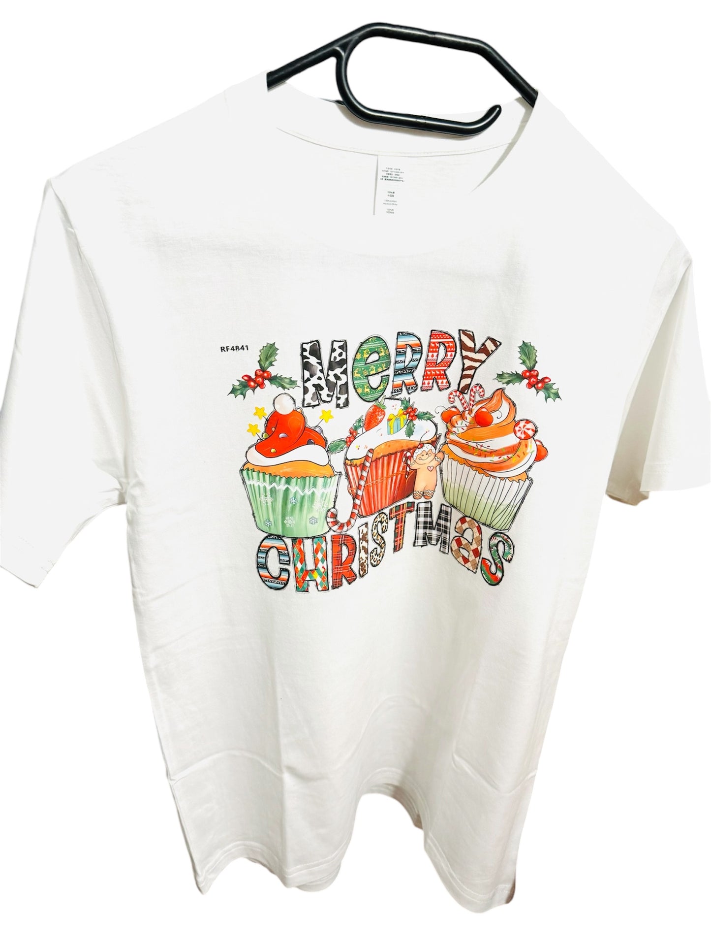 Customised unisex Christmas 100% cotton short sleeves t shirt thick cotton fabric for men and women