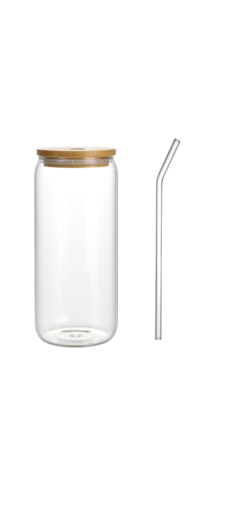 1pc 600ml Glass tumbler cup with bamboo lid +straw with customised adhesive waterproof coffee sticker