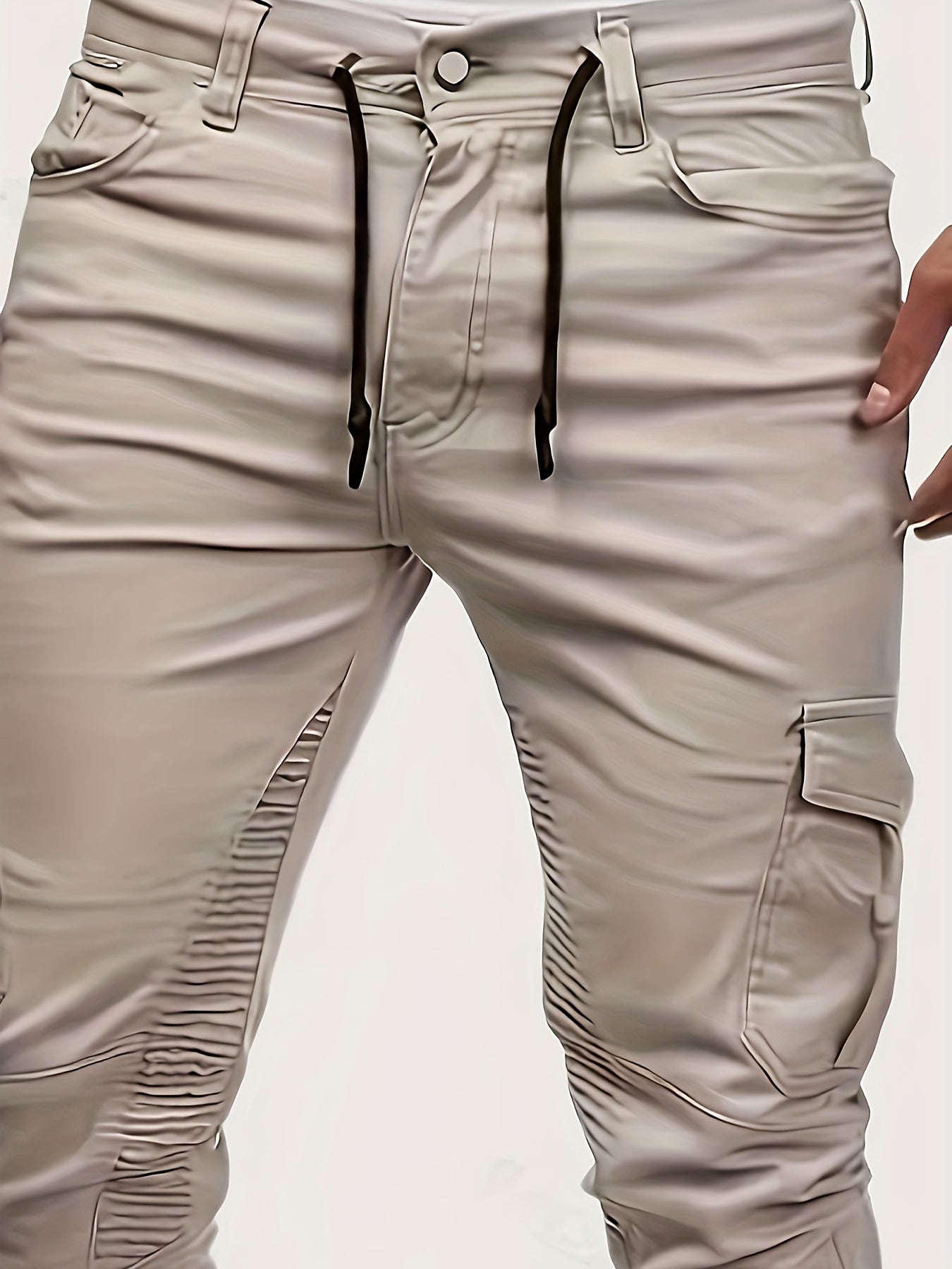 Men's Slim-Fit Stretch Denim Jeans with Multi-Pocket Design - Casual, Machine Washable, All-Season Wear