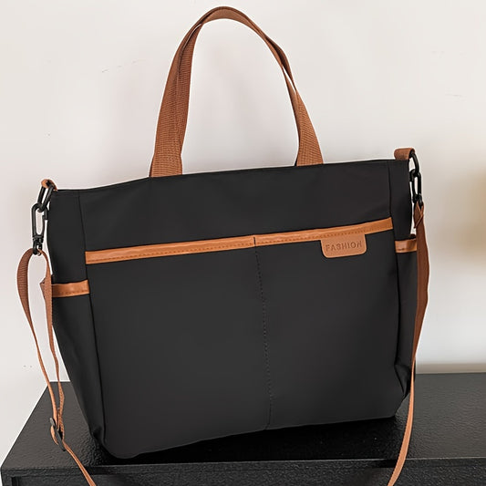 Casual Nylon Crossbody Bag With Adjustable Shoulder Strap, Lightweight Handbg, Perfect For School, Travel, And Daily Use