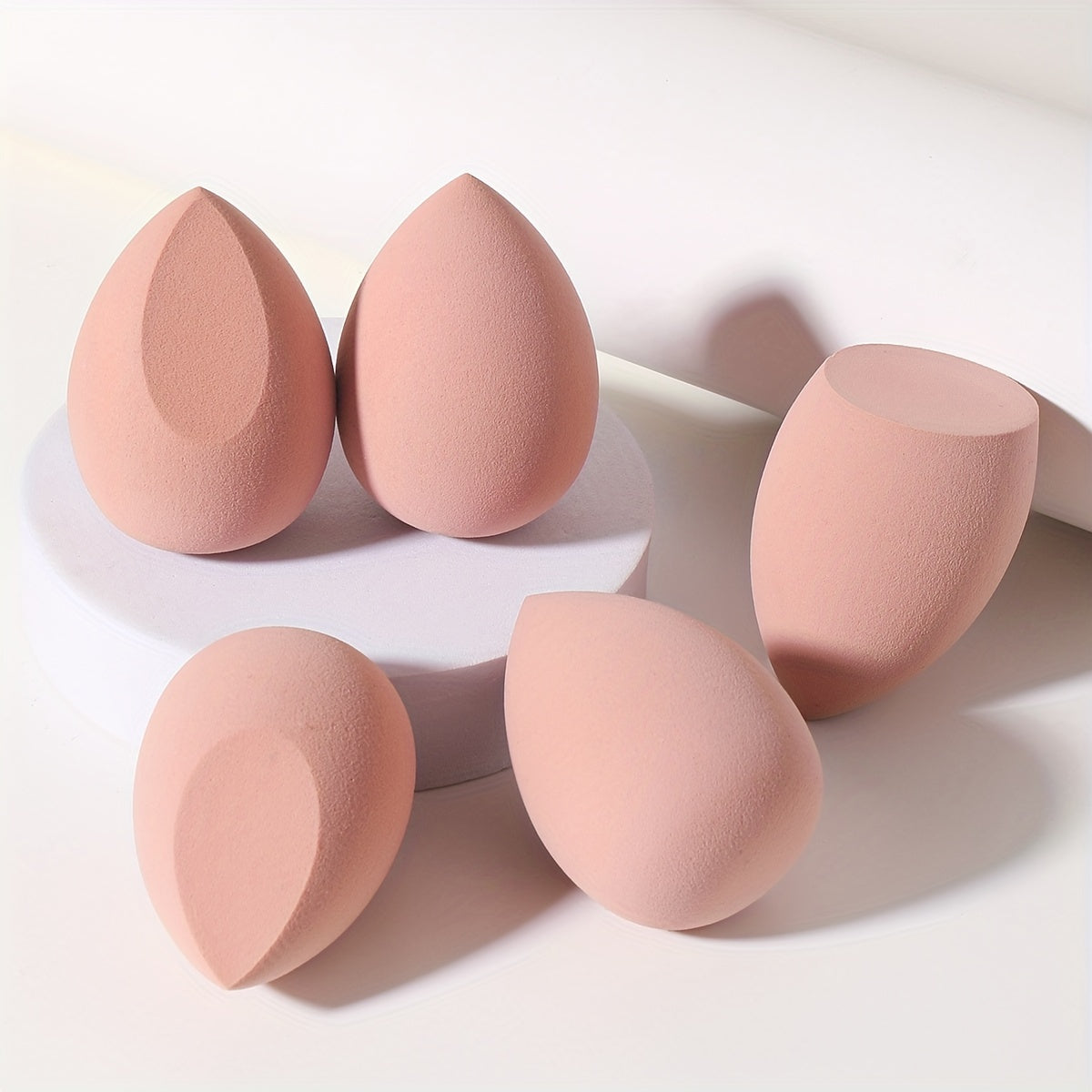 5pcs Flawless Makeup Sponges Blender Set - Perfect for Blending Foundation, Liquid, Cream, and Powder - 5 Puffs Included