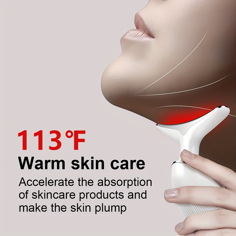 PVD Dolphin-Shaped Facial Beauty Instrument with Vibration Massage, Skin Tightening, and Heating Function - USB Rechargeable Lithium Polymer Battery 500mAh, Low Voltage ≤36V, for Improved Skin Elasticity and Deep Cleansing