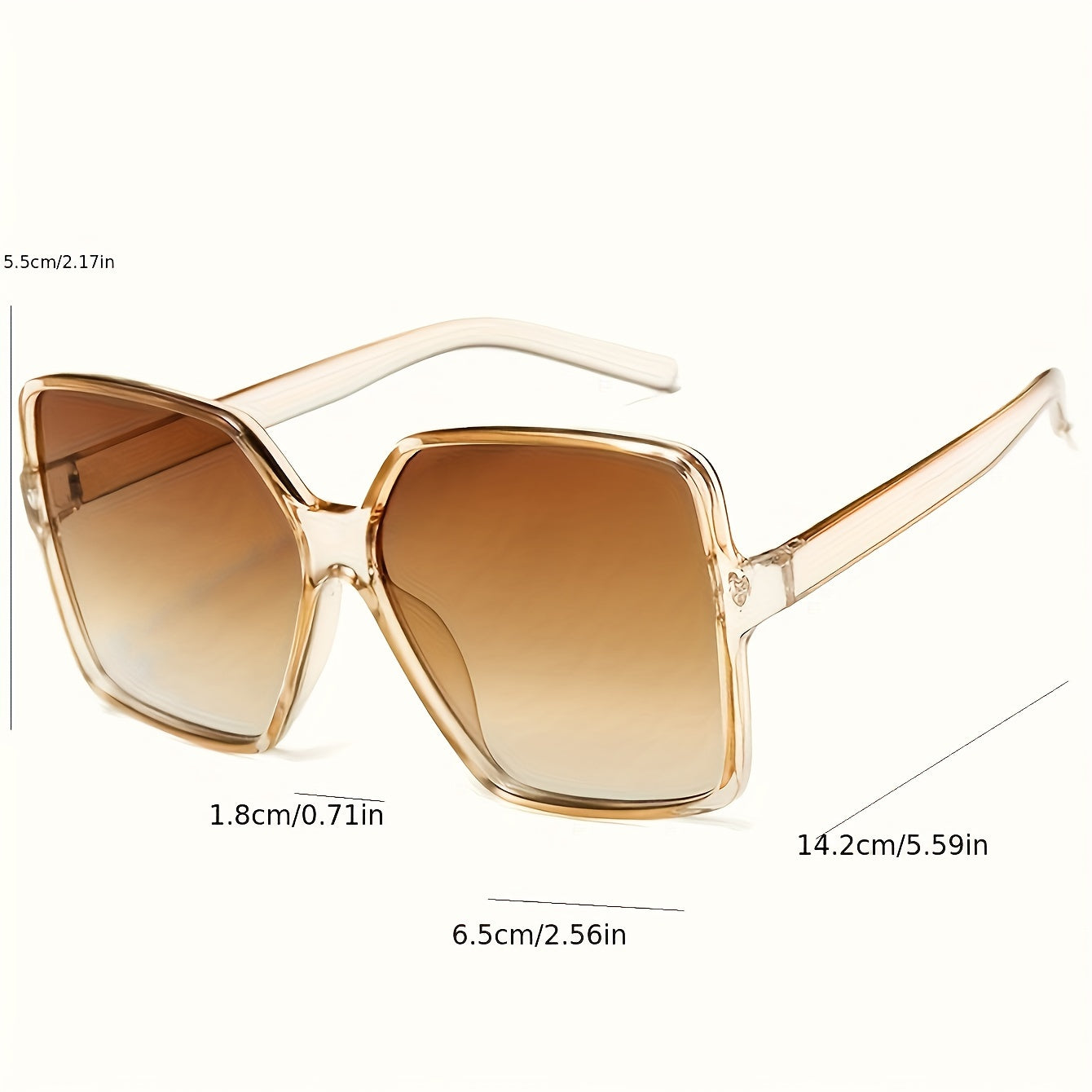 Women'S Butterfly Style Glasses, Oversized PC Frame, PC Lens, Hiking, Casual Accessory, for Driving, Travel, Beach - Reflective Lens, PC Material, Fashion Eyewear, Plastic Hinges