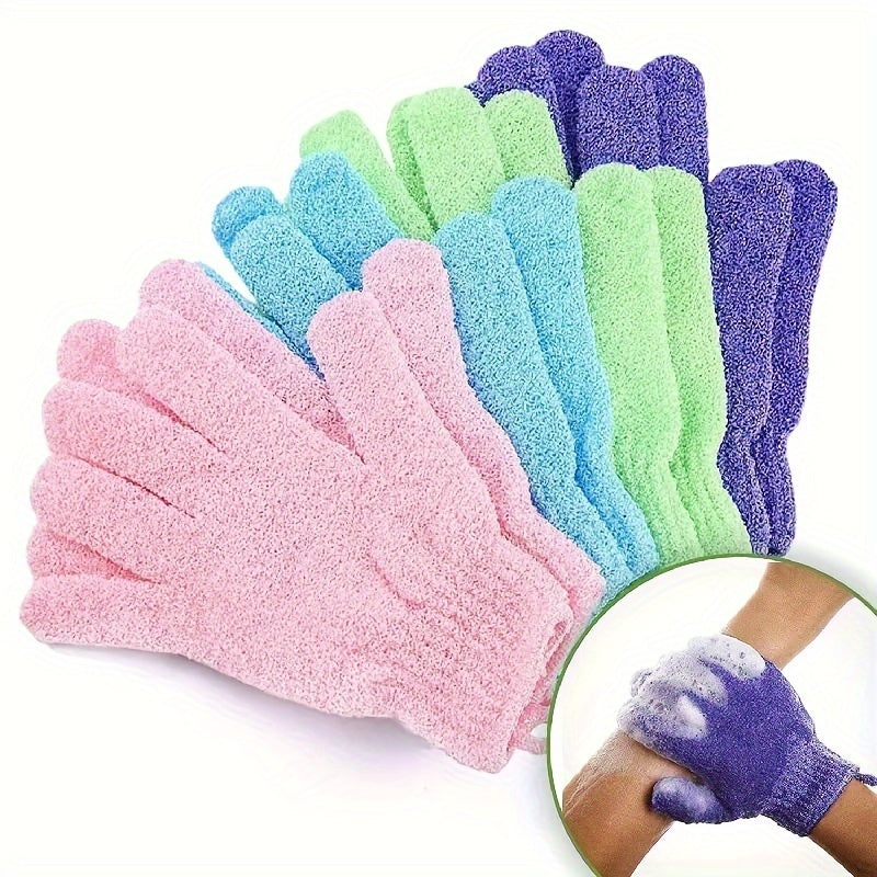 3/6pcs Bathing Gloves, Bath Towels, Double-sided Massage Gloves for Mud and Back Scrubbing