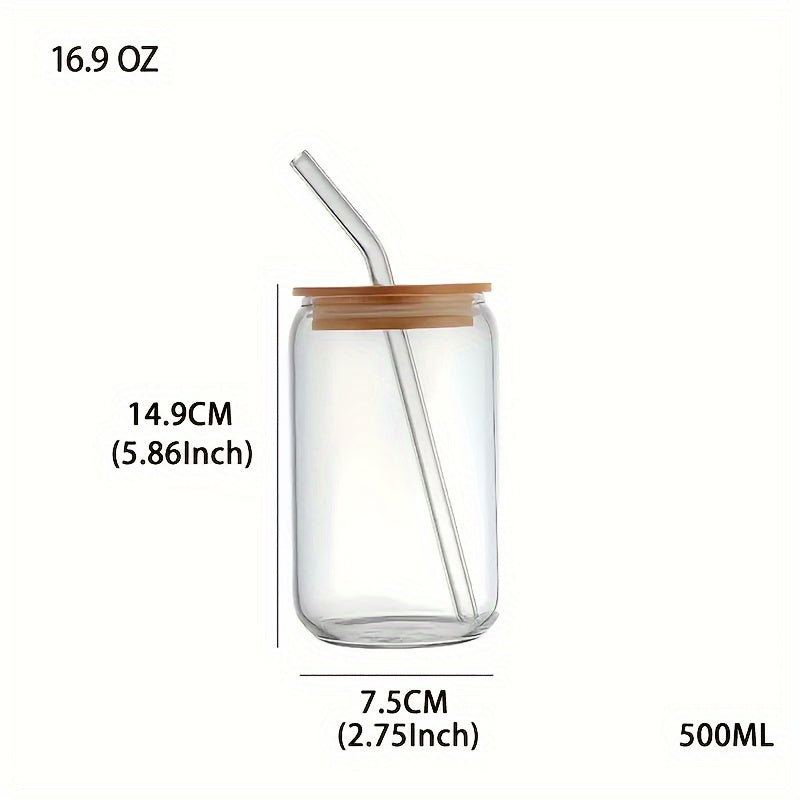 Best Friend Glass Tumbler with Straw and Lid - Christmas Gift for Women, Birthday Present for Female Friend, 500ml/16.9oz Patterned Drinking Jar, Unique Friendship Gift for Her - 1pc