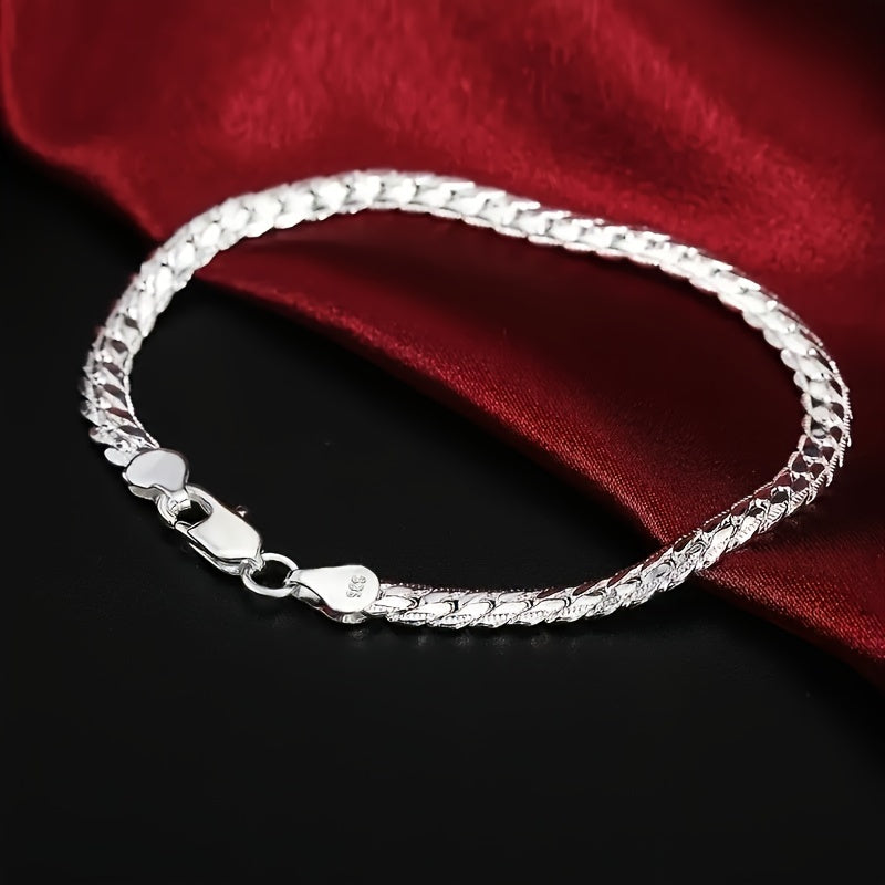 Elegant 925 Sterling Silvery Bracelet - Perfect Gift for Weddings, Engagements & Special Occasions