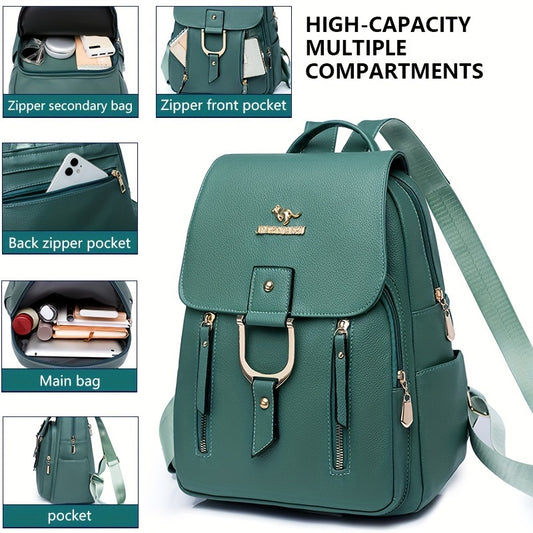 1pc Stylish And Durable Backpack, Large Capacity Multiple Pockets Casual Travel Backpack